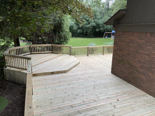 Standard pressure treated deck rehabilitation